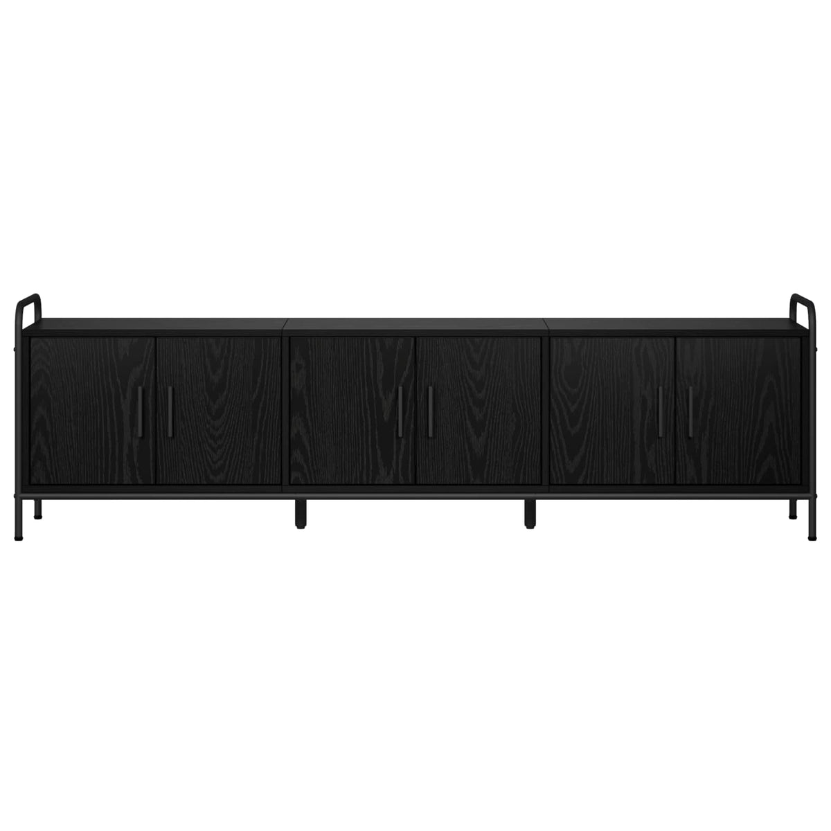 TV Cabinet 167.5 x 33 x 50 cm Black Oak Engineered Wood