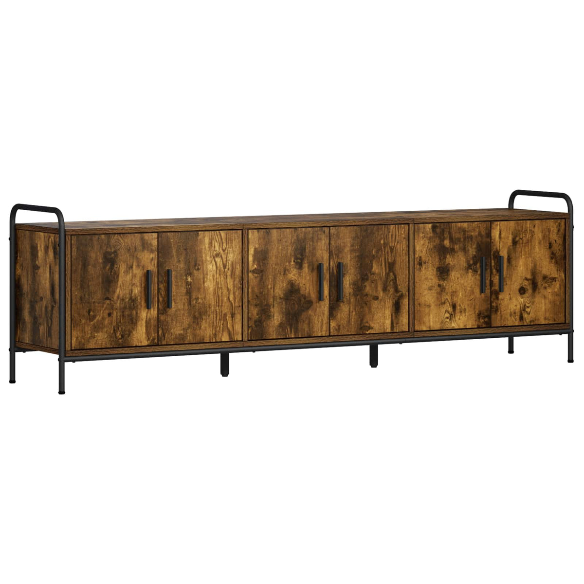 TV Cabinet 167.5 x 33 x 50 cm Smoked Oak Engineered Wood