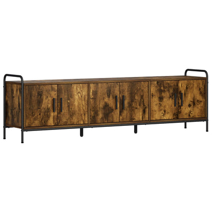 TV Cabinet 167.5 x 33 x 50 cm Smoked Oak Engineered Wood
