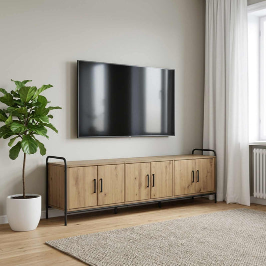 TV Cabinet 167.5 x 33 x 50 cm Artisan Oak Engineered Wood