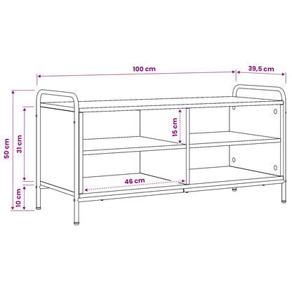 TV Cabinet 100 x 39.5 x 50 cm Sonoma Oak Engineered Wood