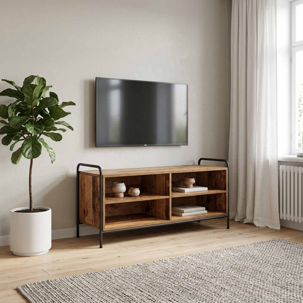 TV Cabinet 100 x 39.5 x 50 cm Old Wood Engineered Wood