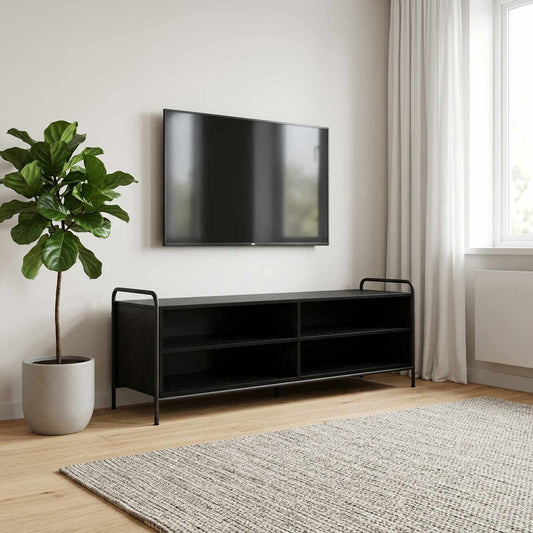 TV Cabinet 140 x 39.5 x 50 cm Black Oak Engineered Wood