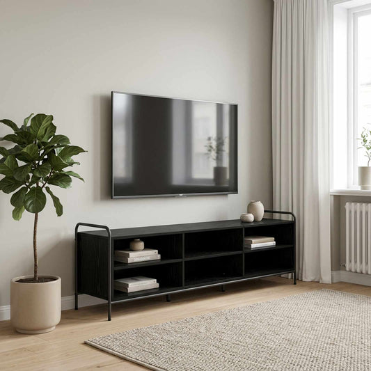 TV Cabinet 167.5 x 36.5 x 50 cm Black Oak Engineered Wood
