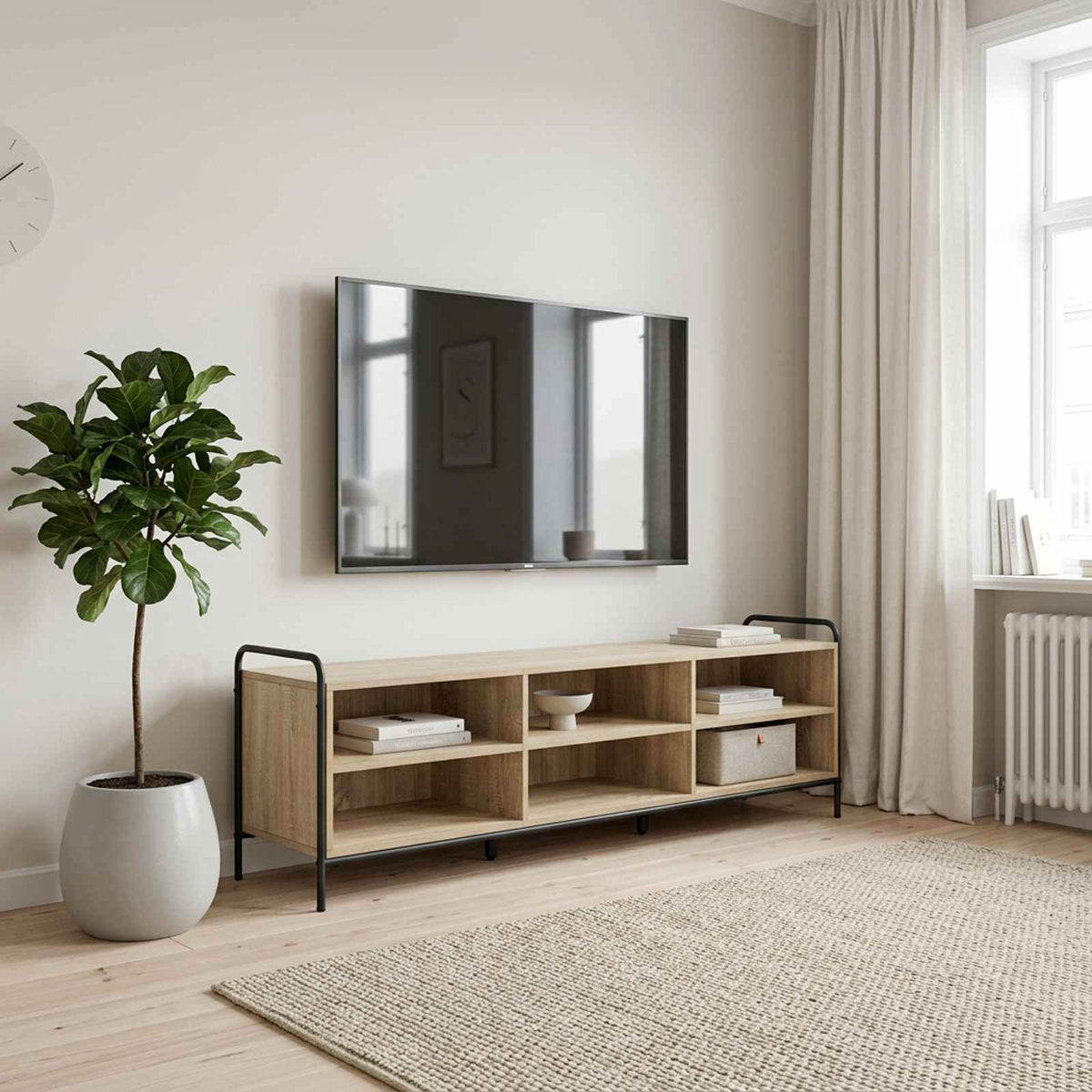 TV Cabinet 167.5 x 36.5 x 50 cm Sonoma Oak Engineered Wood