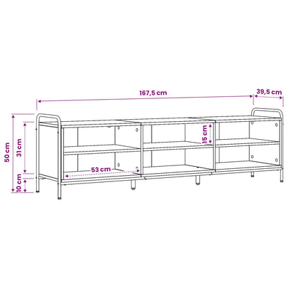 TV Cabinet 167.5 x 36.5 x 50 cm Grey Sonoma Engineered Wood