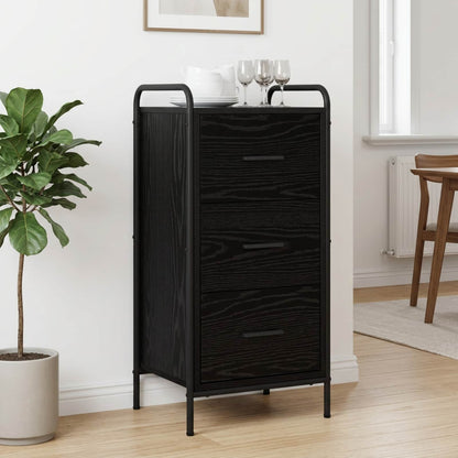 Sideboard Black Oak 40 x 33 x 80.5 cm Engineered Wood
