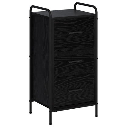 Sideboard Black Oak 40 x 33 x 80.5 cm Engineered Wood