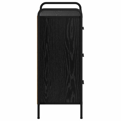 Sideboard Black Oak 40 x 33 x 80.5 cm Engineered Wood