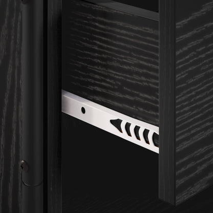 Sideboard Black Oak 40 x 33 x 80.5 cm Engineered Wood