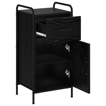 Sideboard Black Oak 40 x 33 x 80.5 cm Engineered Wood