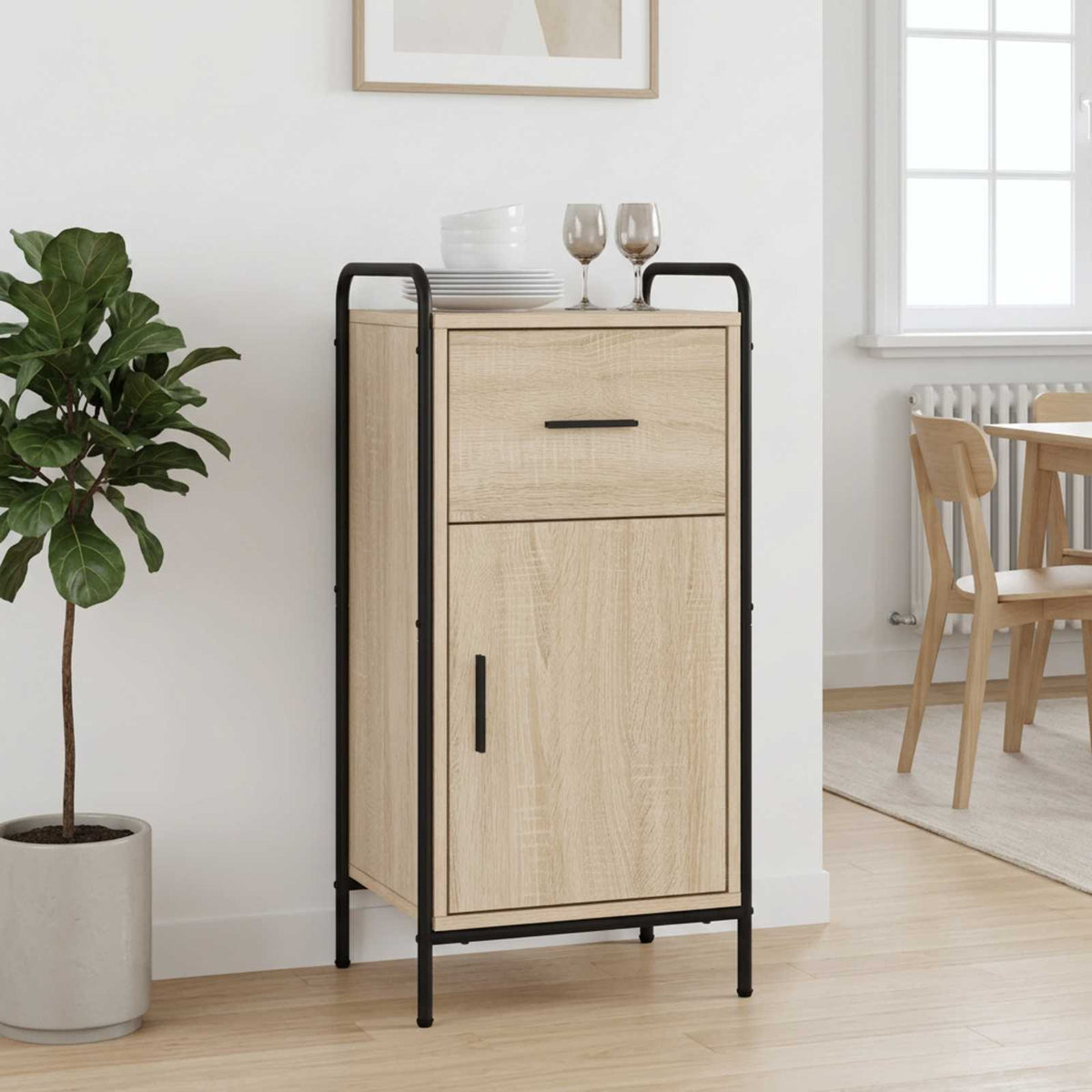 Sideboard Sonoma Oak 40 x 33 x 80.5 cm Engineered Wood