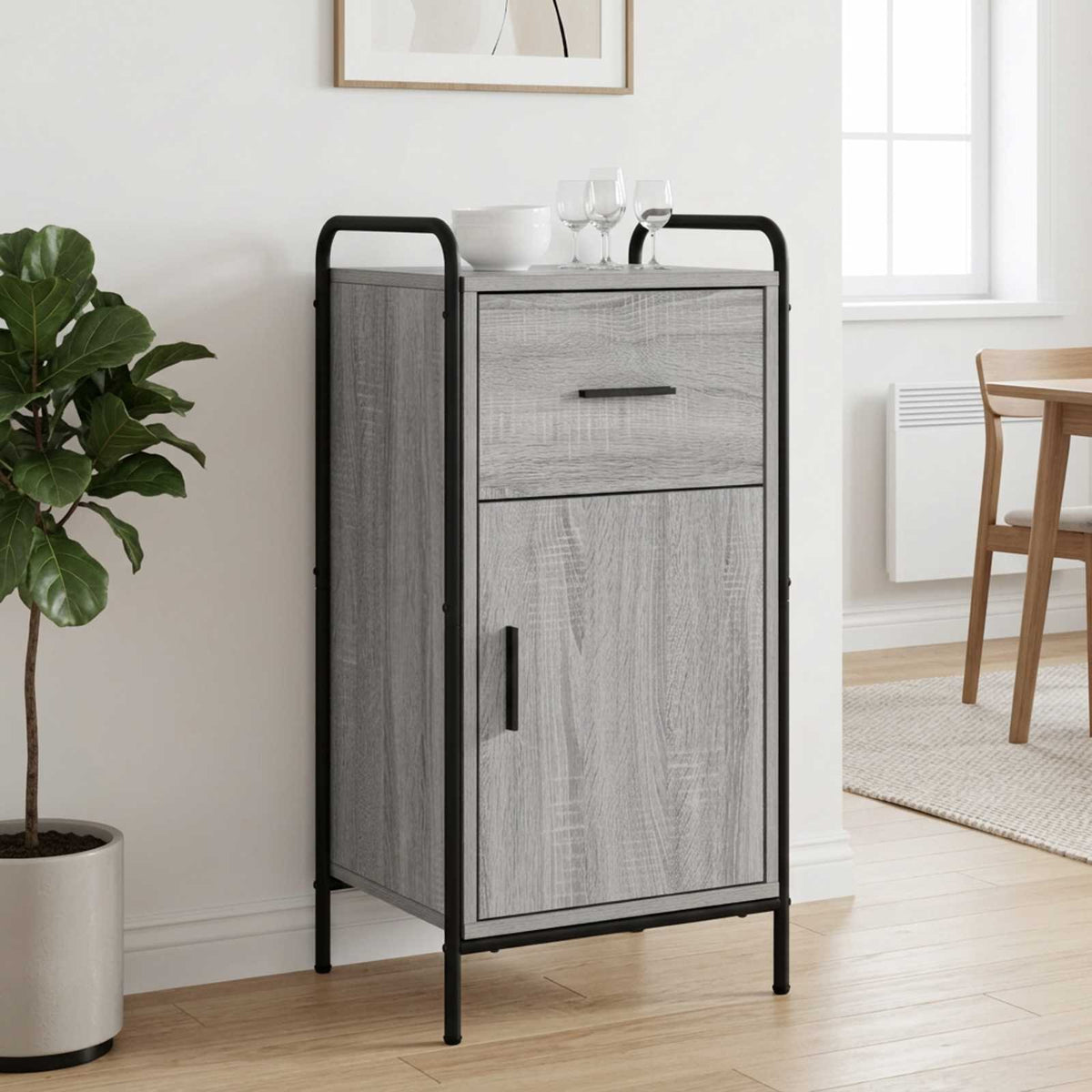 Sideboard Grey Sonoma 40 x 33 x 80.5 cm Engineered Wood