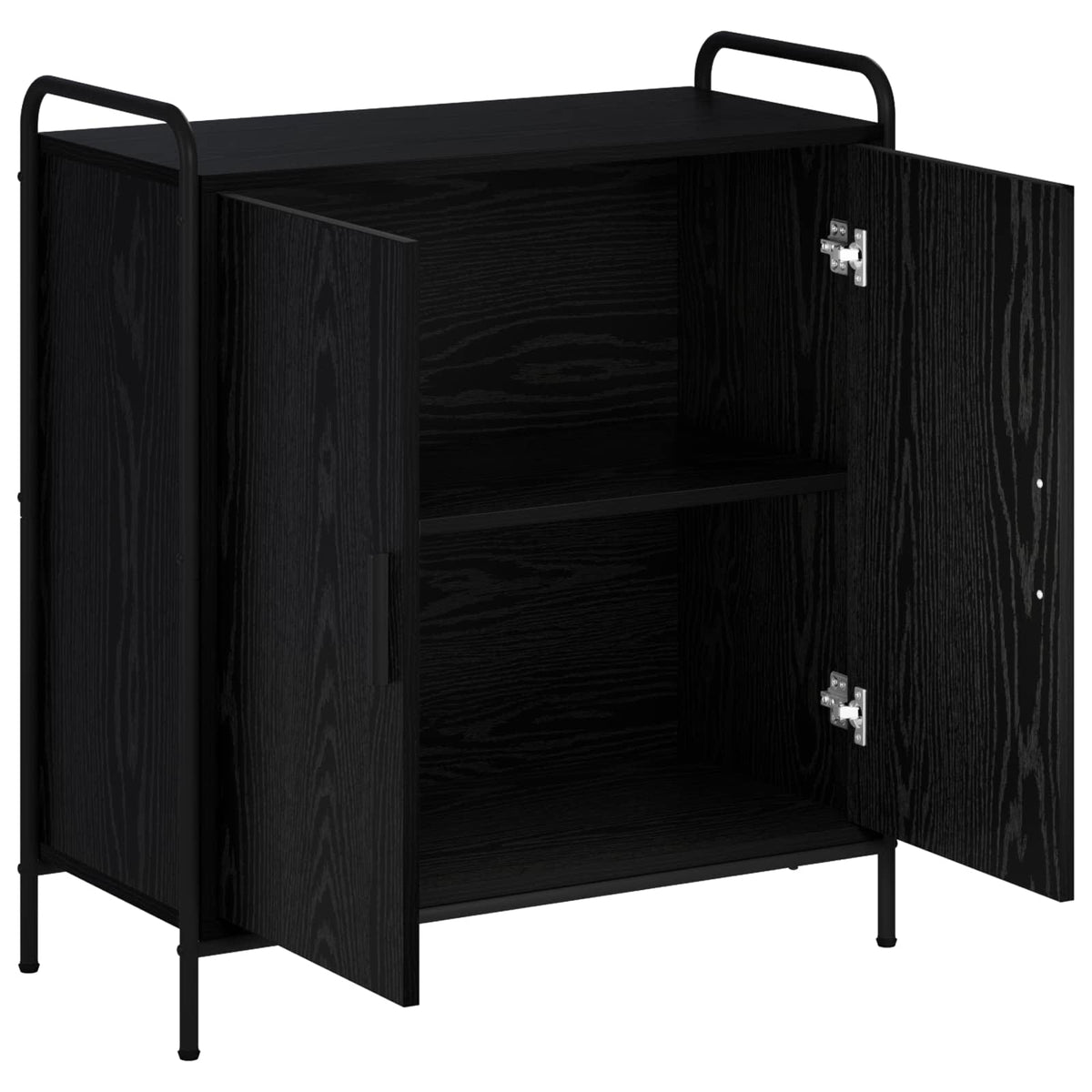Sideboard Black Oak 73 x 33 x 81 cm Engineered Wood