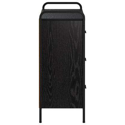 Sideboard Black Oak 73 x 33 x 81 cm Engineered Wood