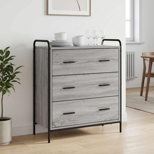 Sideboard Grey Sonoma 73 x 33 x 81 cm Engineered Wood