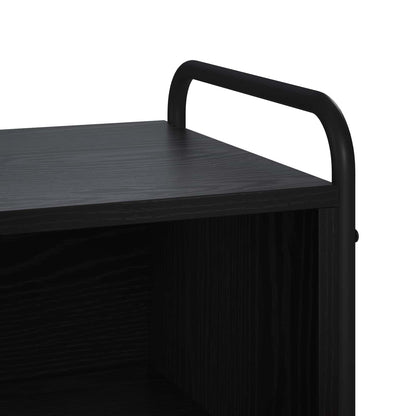 Sideboard Black Oak 73 x 33 x 81 cm Engineered Wood