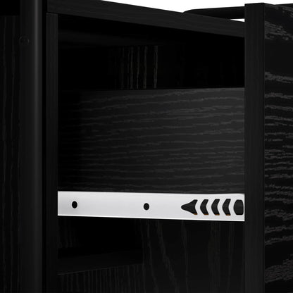 Sideboard Black Oak 73 x 33 x 81 cm Engineered Wood
