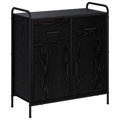 Sideboard Black Oak 73 x 33 x 81 cm Engineered Wood