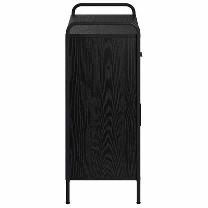 Sideboard Black Oak 73 x 33 x 81 cm Engineered Wood