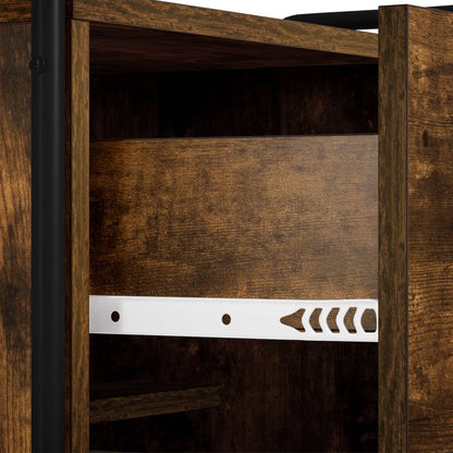 Sideboard Smoked Oak 73 x 33 x 81 cm Engineered Wood
