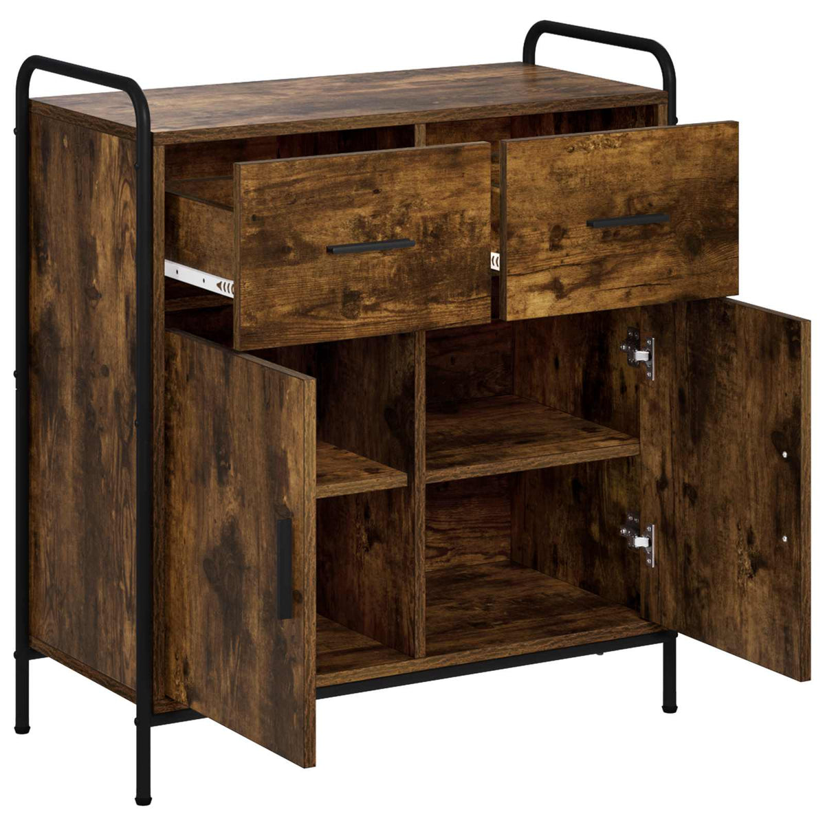 Sideboard Smoked Oak 73 x 33 x 81 cm Engineered Wood