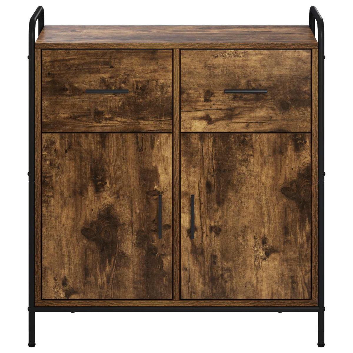 Sideboard Smoked Oak 73 x 33 x 81 cm Engineered Wood