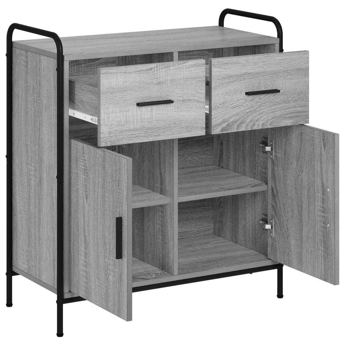 Sideboard Grey Sonoma 73 x 33 x 81 cm Engineered Wood