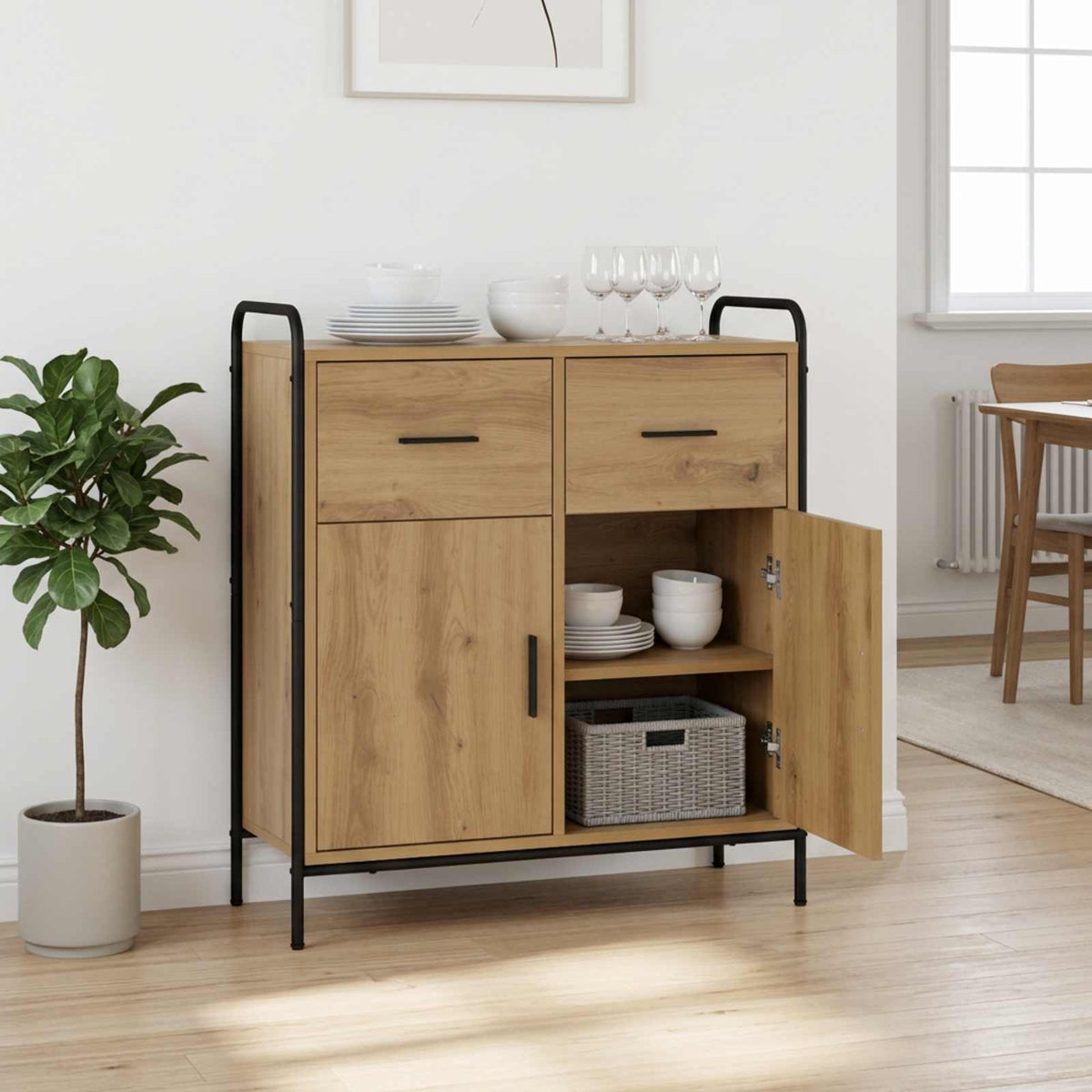 Sideboard Artisan Oak 73 x 33 x 81 cm Engineered Wood