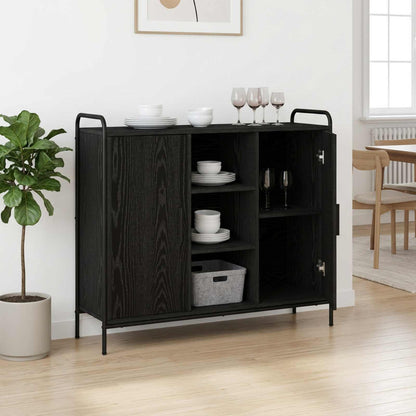 Sideboard Black Oak 98.5 x 33 x 81 cm Engineered Wood