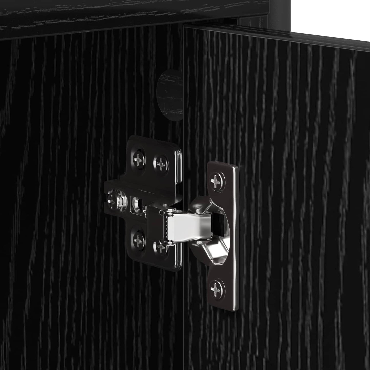 Sideboard Black Oak 98.5 x 33 x 81 cm Engineered Wood