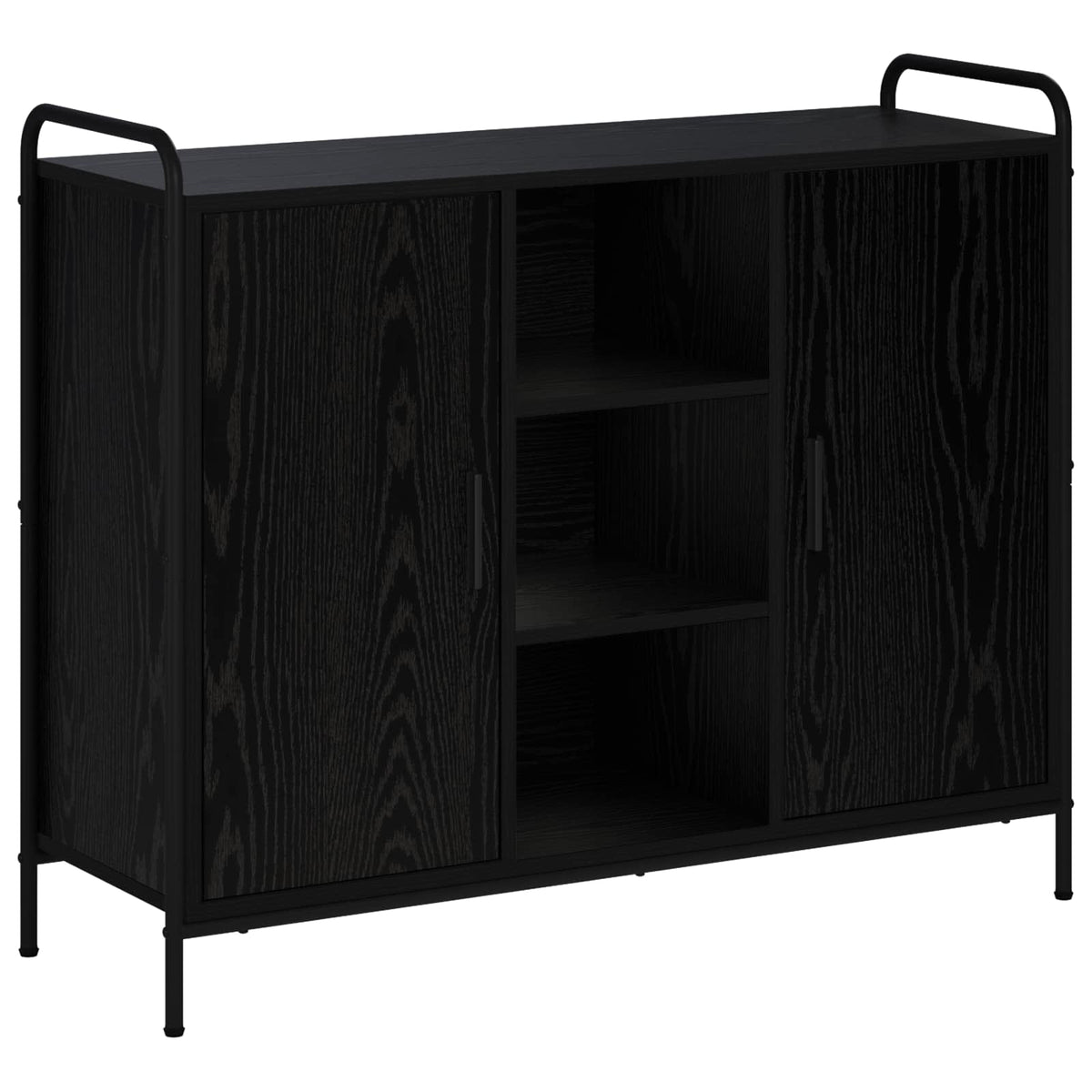 Sideboard Black Oak 98.5 x 33 x 81 cm Engineered Wood