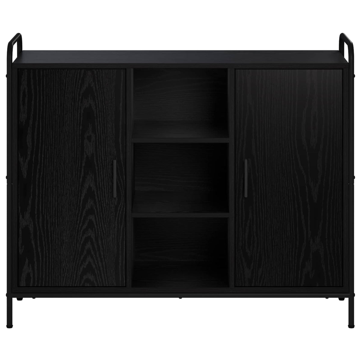 Sideboard Black Oak 98.5 x 33 x 81 cm Engineered Wood