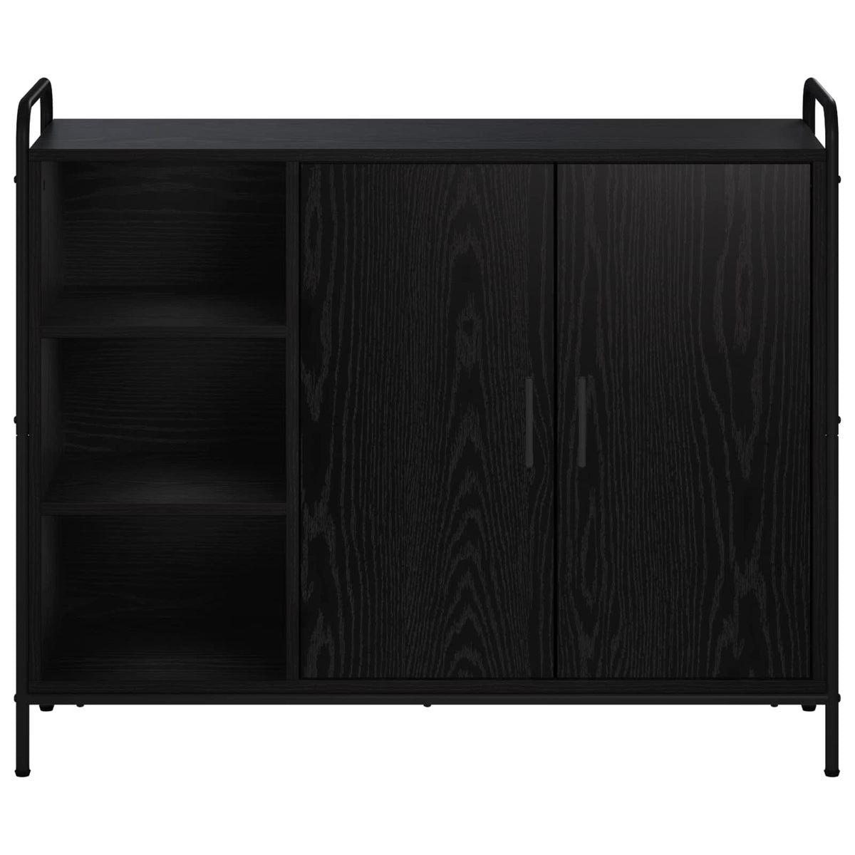 Sideboard Black Oak 98.5 x 33 x 81 cm Engineered Wood