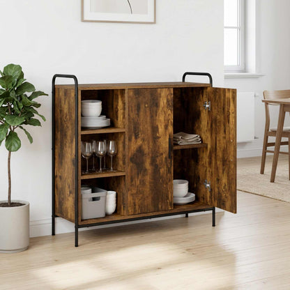 Sideboard Smoked Oak 98.5 x 33 x 81 cm Engineered Wood
