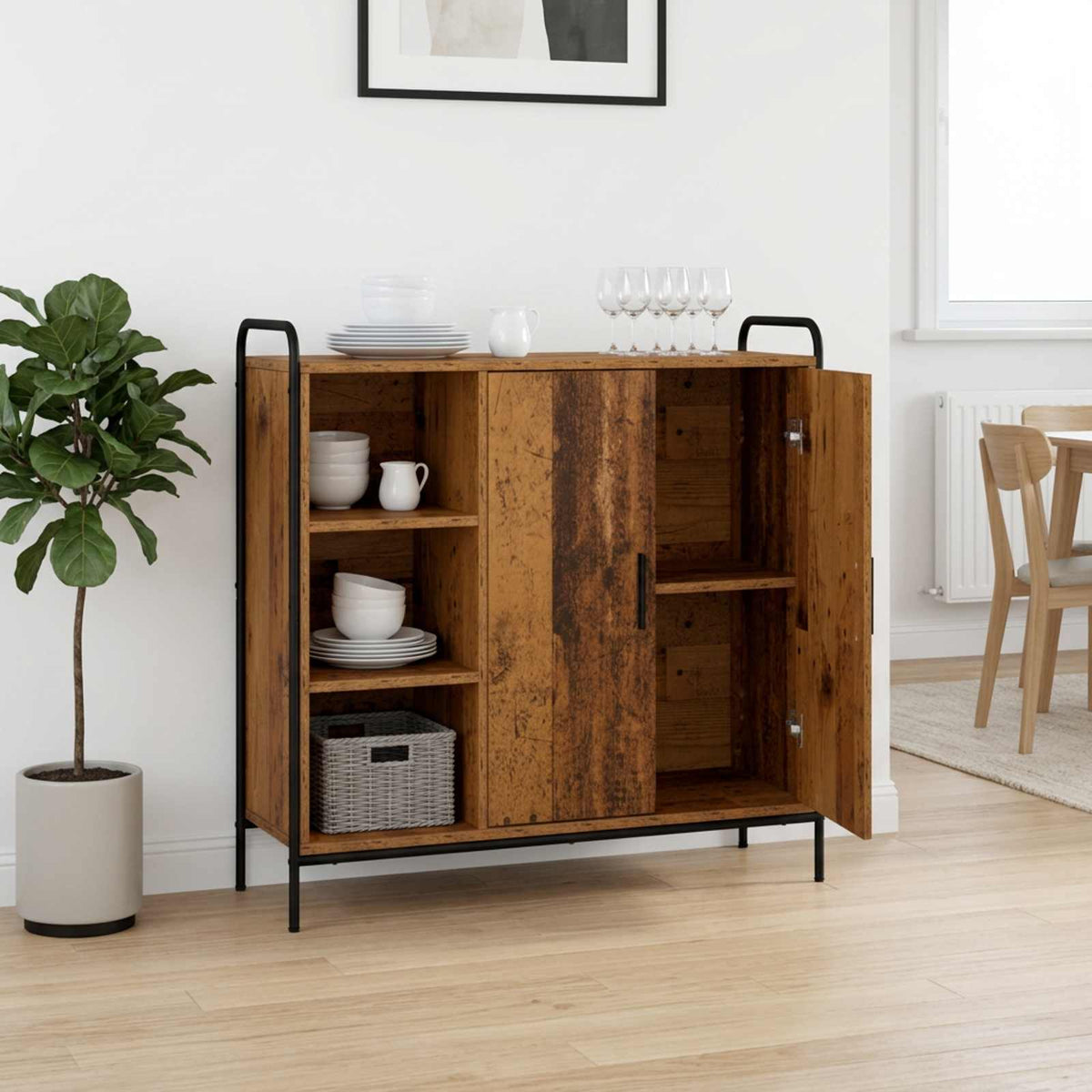 Sideboard Old Wood 98.5 x 33 x 81 cm Engineered Wood