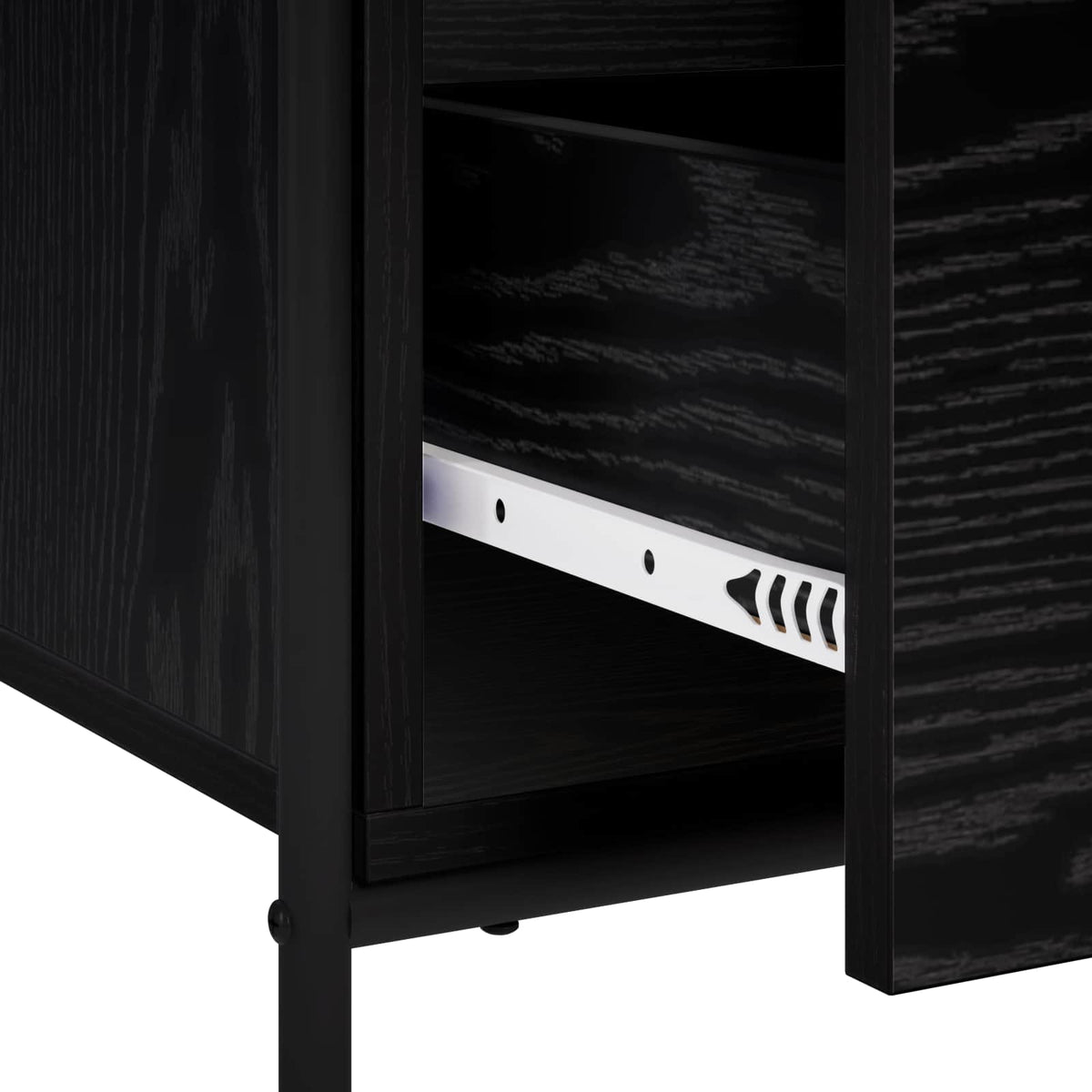 Drawer Cabinet Black Oak 70 x 39.5 x 71 cm Engineered Wood