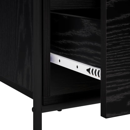 Drawer Cabinet Black Oak 70 x 39.5 x 71 cm Engineered Wood