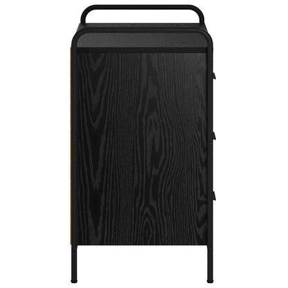 Drawer Cabinet Black Oak 70 x 39.5 x 71 cm Engineered Wood