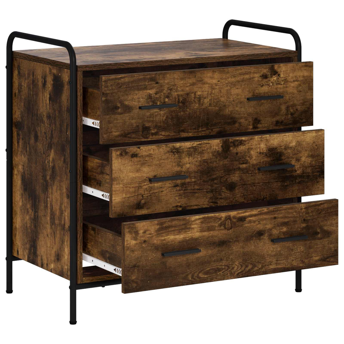 Drawer Cabinet Smoked Oak 70 x 39.5 x 71 cm Engineered Wood