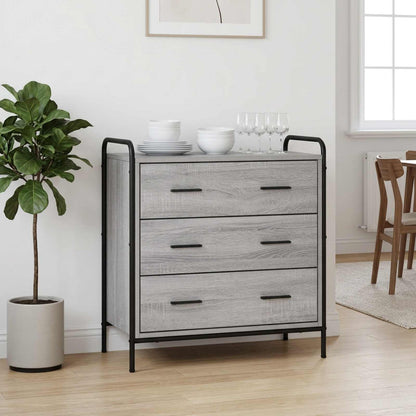Drawer Cabinet Grey Sonoma 70 x 39.5 x 71 cm Engineered Wood