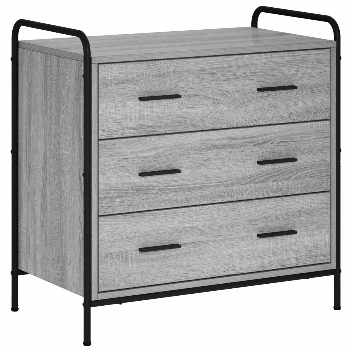 Drawer Cabinet Grey Sonoma 70 x 39.5 x 71 cm Engineered Wood