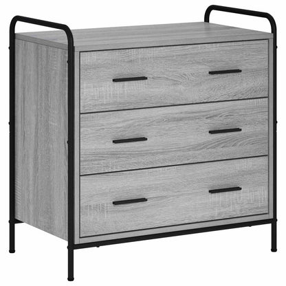Drawer Cabinet Grey Sonoma 70 x 39.5 x 71 cm Engineered Wood