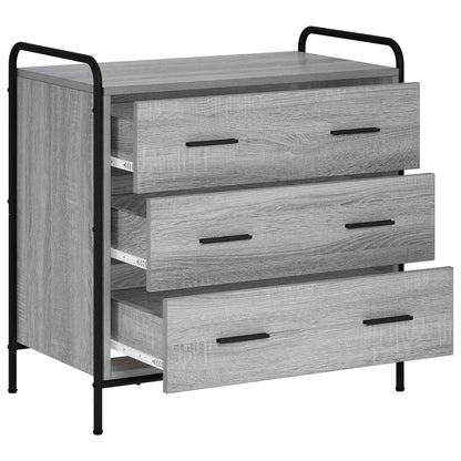 Drawer Cabinet Grey Sonoma 70 x 39.5 x 71 cm Engineered Wood