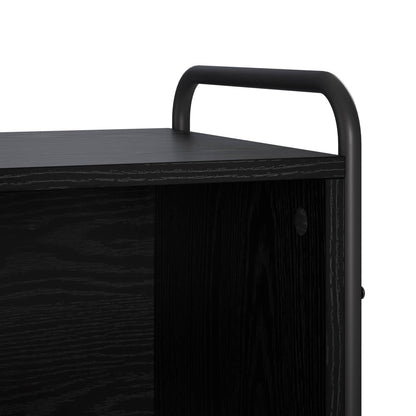 Book Cabinet 80 x 33 x 80 cm Engineered Wood Black Oak
