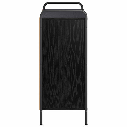 Book Cabinet 80 x 33 x 80 cm Engineered Wood Black Oak