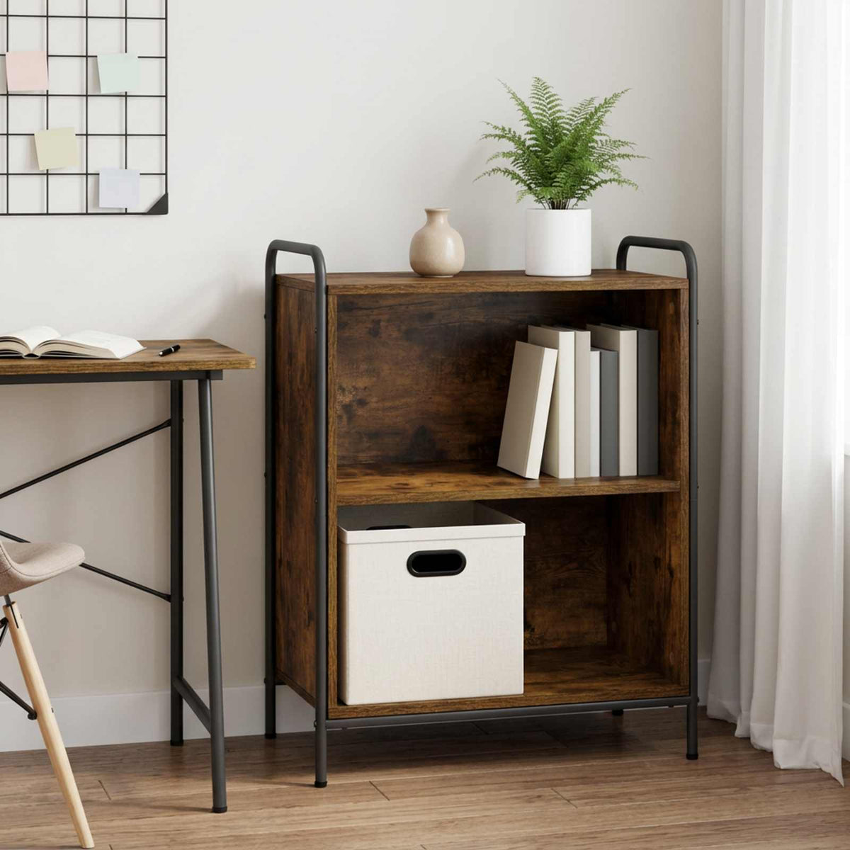 Book Cabinet 80 x 33 x 80 cm Engineered Wood Smoked Oak