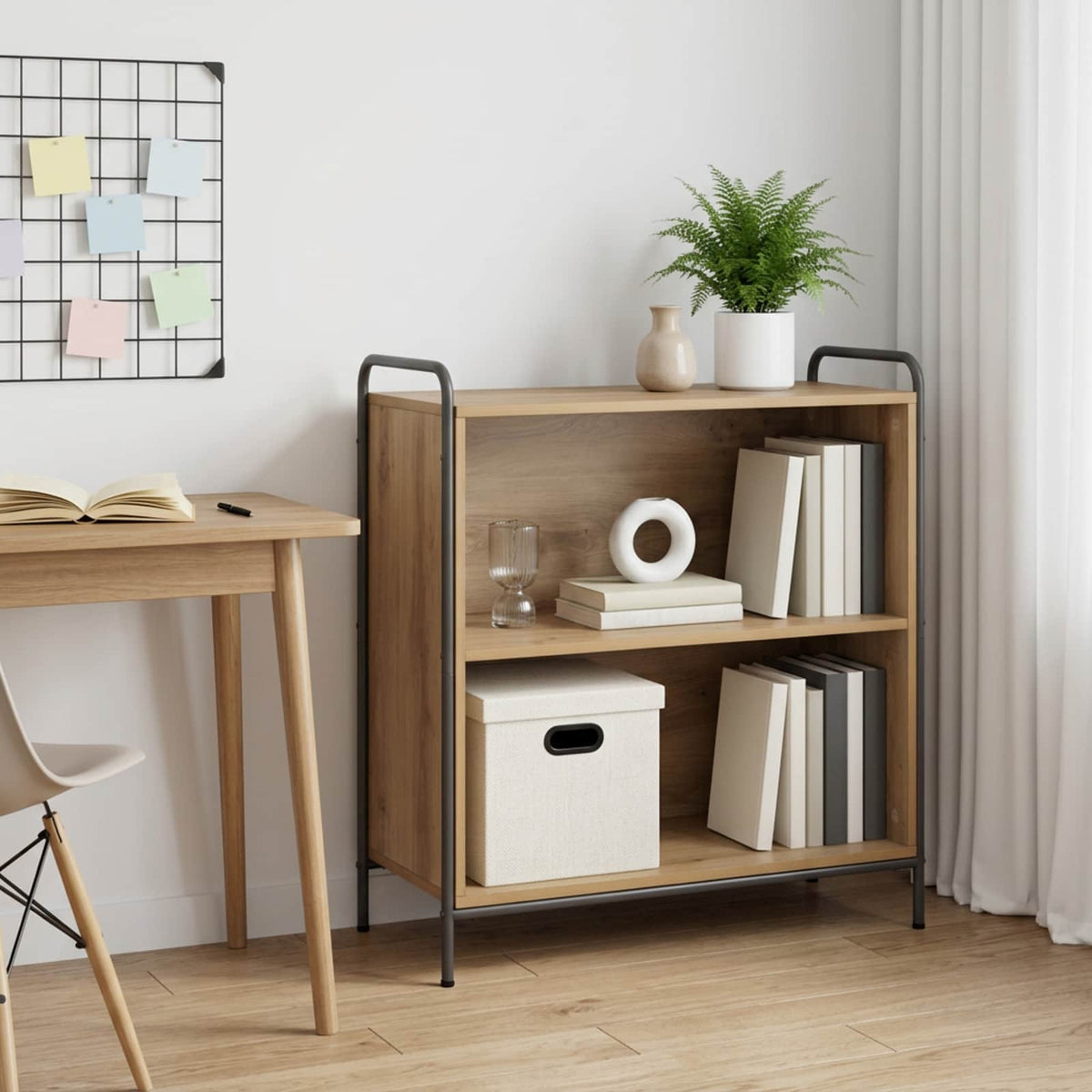 Book Cabinet 80 x 33 x 80 cm Engineered Wood Artisan Oak
