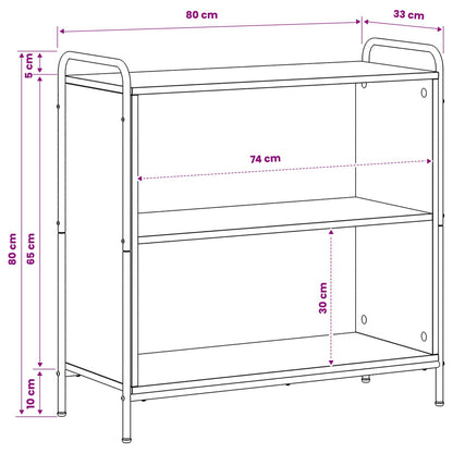 Book Cabinet 80 x 33 x 80 cm Engineered Wood Artisan Oak