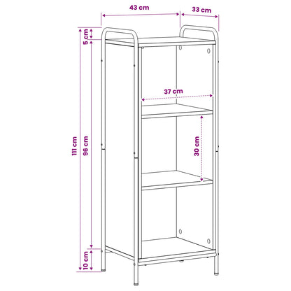 Book Cabinet 43 x 33 x 111 cm Engineered Wood Sonoma Oak